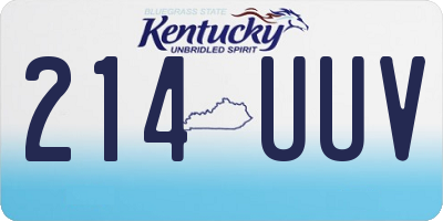 KY license plate 214UUV