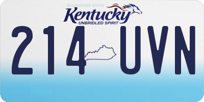 KY license plate 214UVN