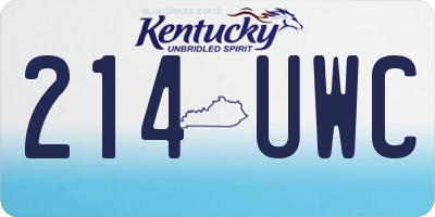 KY license plate 214UWC