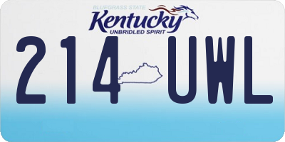 KY license plate 214UWL