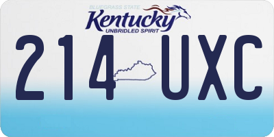 KY license plate 214UXC