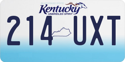 KY license plate 214UXT
