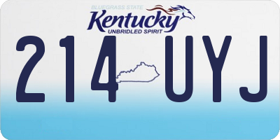 KY license plate 214UYJ
