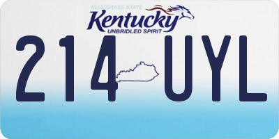 KY license plate 214UYL