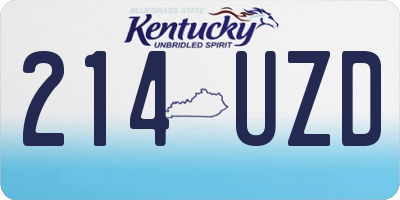 KY license plate 214UZD