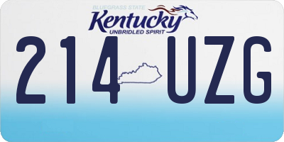 KY license plate 214UZG