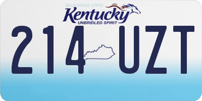 KY license plate 214UZT