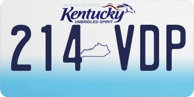 KY license plate 214VDP
