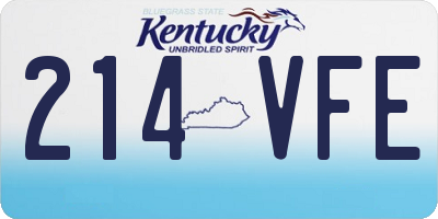 KY license plate 214VFE