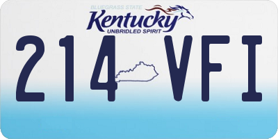 KY license plate 214VFI