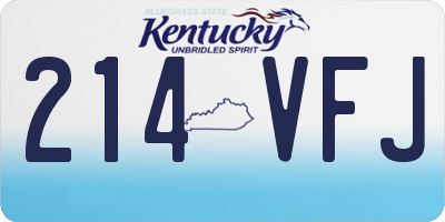 KY license plate 214VFJ