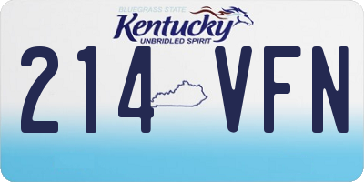 KY license plate 214VFN