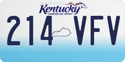 KY license plate 214VFV