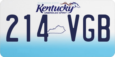 KY license plate 214VGB