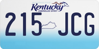 KY license plate 215JCG