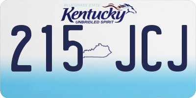 KY license plate 215JCJ