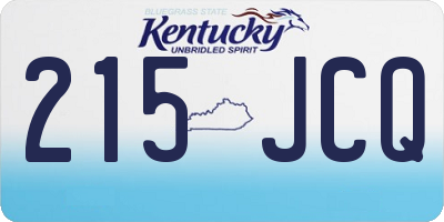 KY license plate 215JCQ