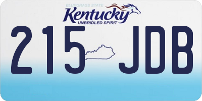 KY license plate 215JDB