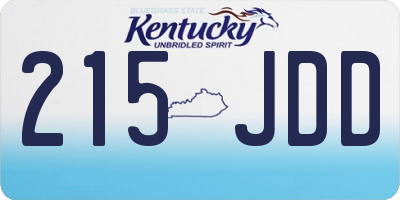 KY license plate 215JDD