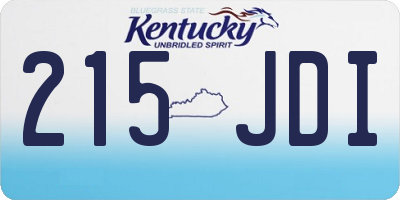 KY license plate 215JDI
