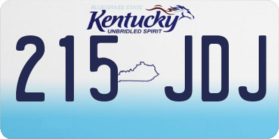 KY license plate 215JDJ