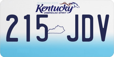KY license plate 215JDV