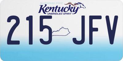 KY license plate 215JFV