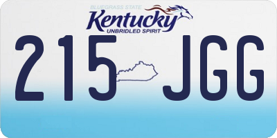 KY license plate 215JGG