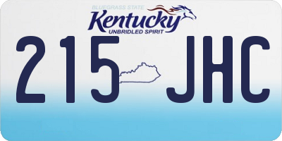 KY license plate 215JHC