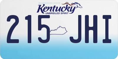 KY license plate 215JHI