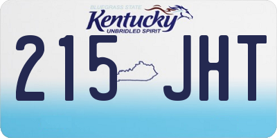 KY license plate 215JHT