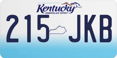 KY license plate 215JKB