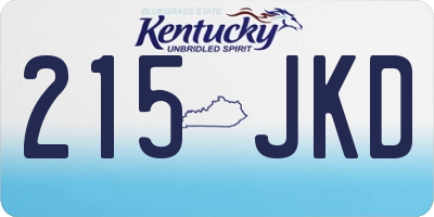 KY license plate 215JKD