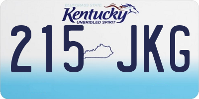 KY license plate 215JKG