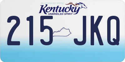 KY license plate 215JKQ