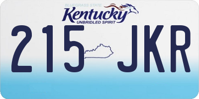 KY license plate 215JKR