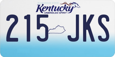 KY license plate 215JKS