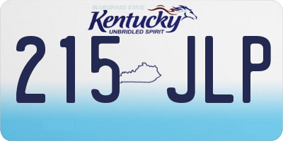 KY license plate 215JLP
