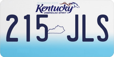 KY license plate 215JLS