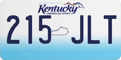 KY license plate 215JLT