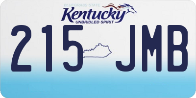 KY license plate 215JMB