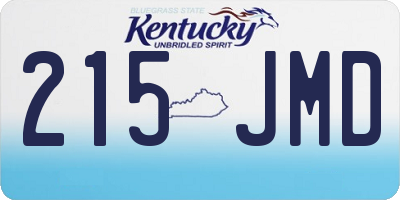 KY license plate 215JMD