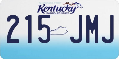 KY license plate 215JMJ