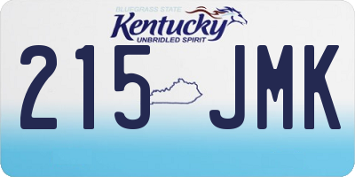 KY license plate 215JMK