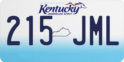 KY license plate 215JML