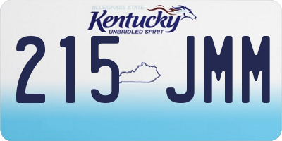 KY license plate 215JMM