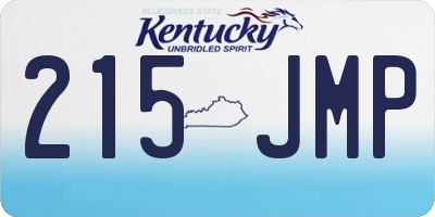 KY license plate 215JMP