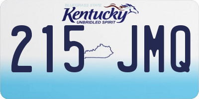 KY license plate 215JMQ