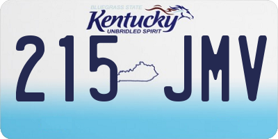 KY license plate 215JMV