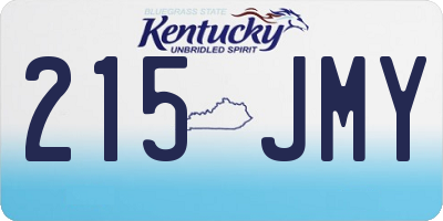 KY license plate 215JMY
